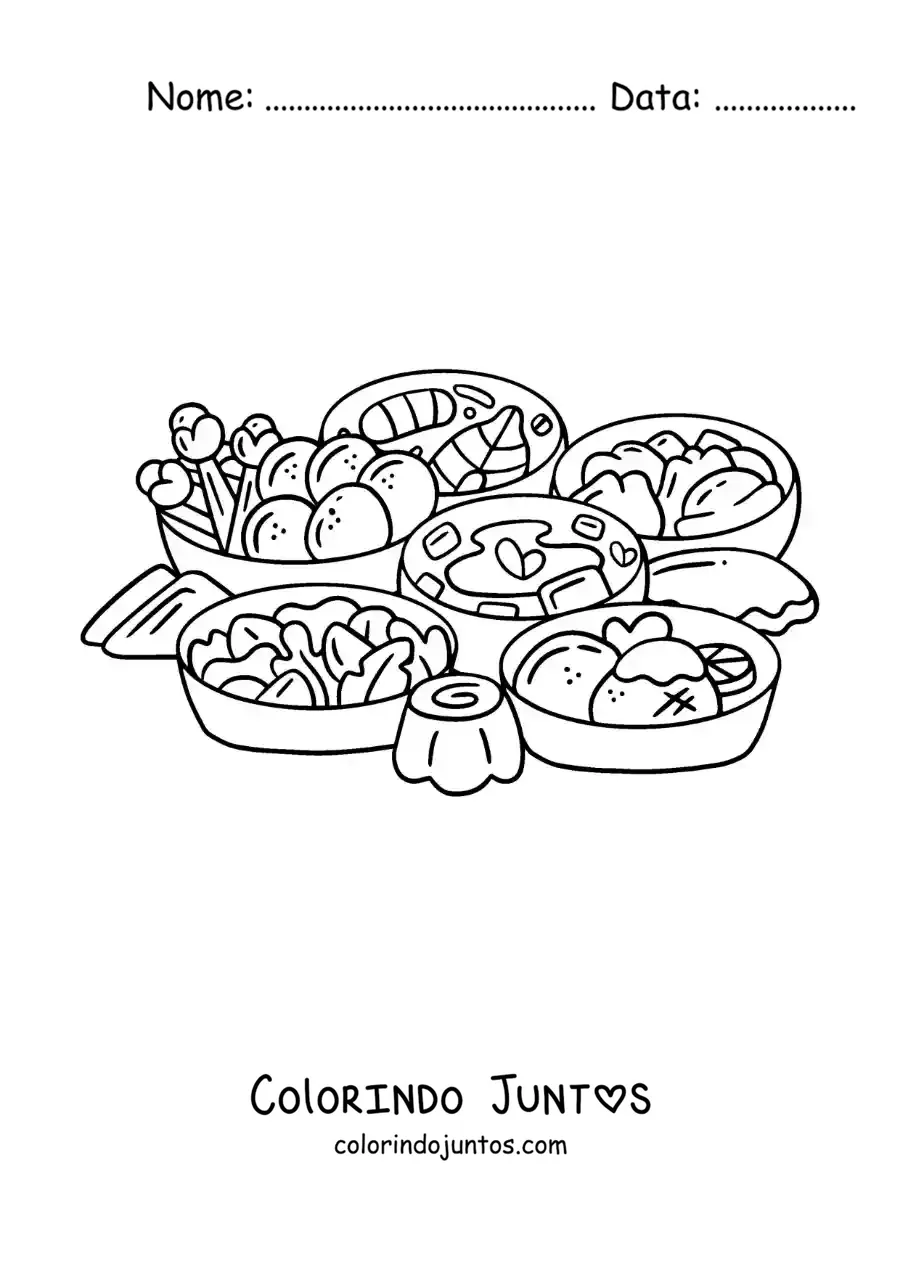 Desenho para colorir de comida tipica da Russia