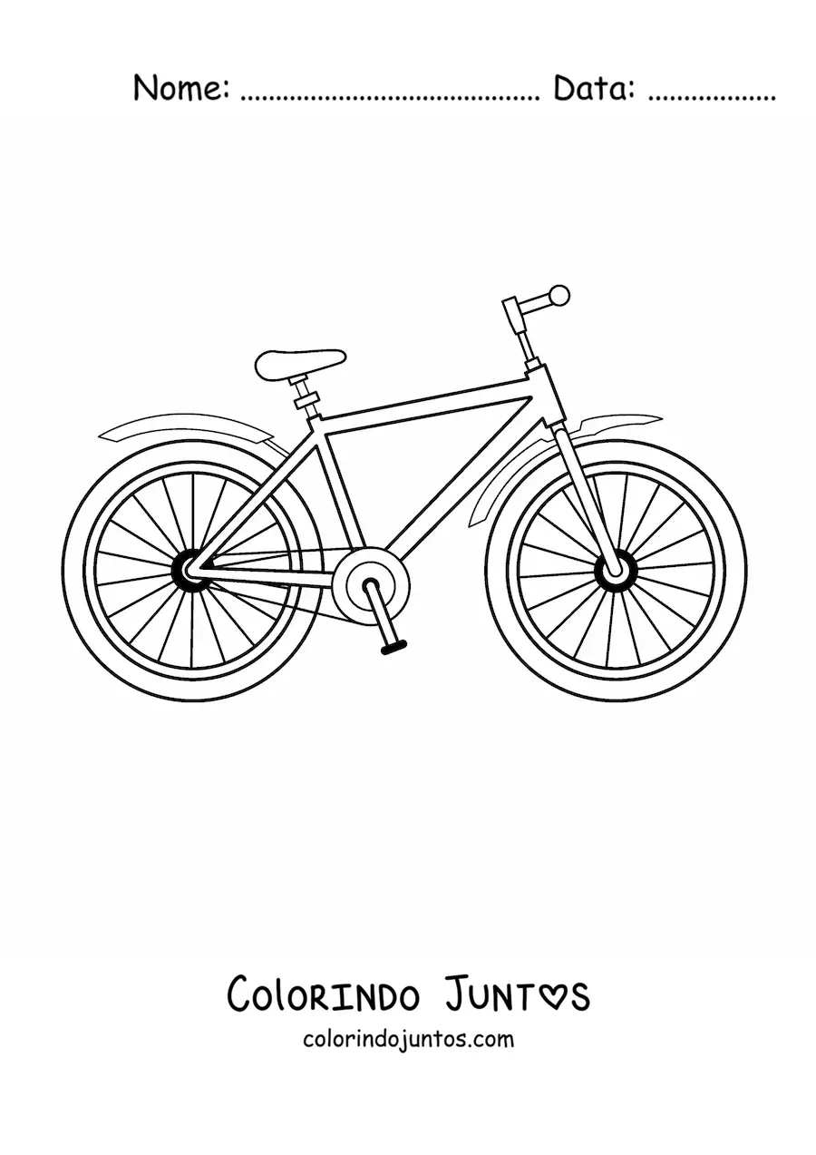 Desenho para colorir de uma bicicleta