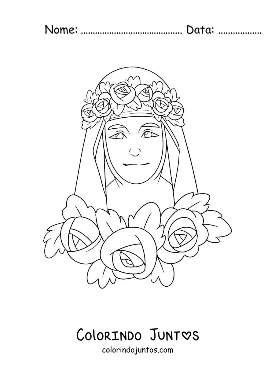Desenho para colorir de Santa Rosa de Lima