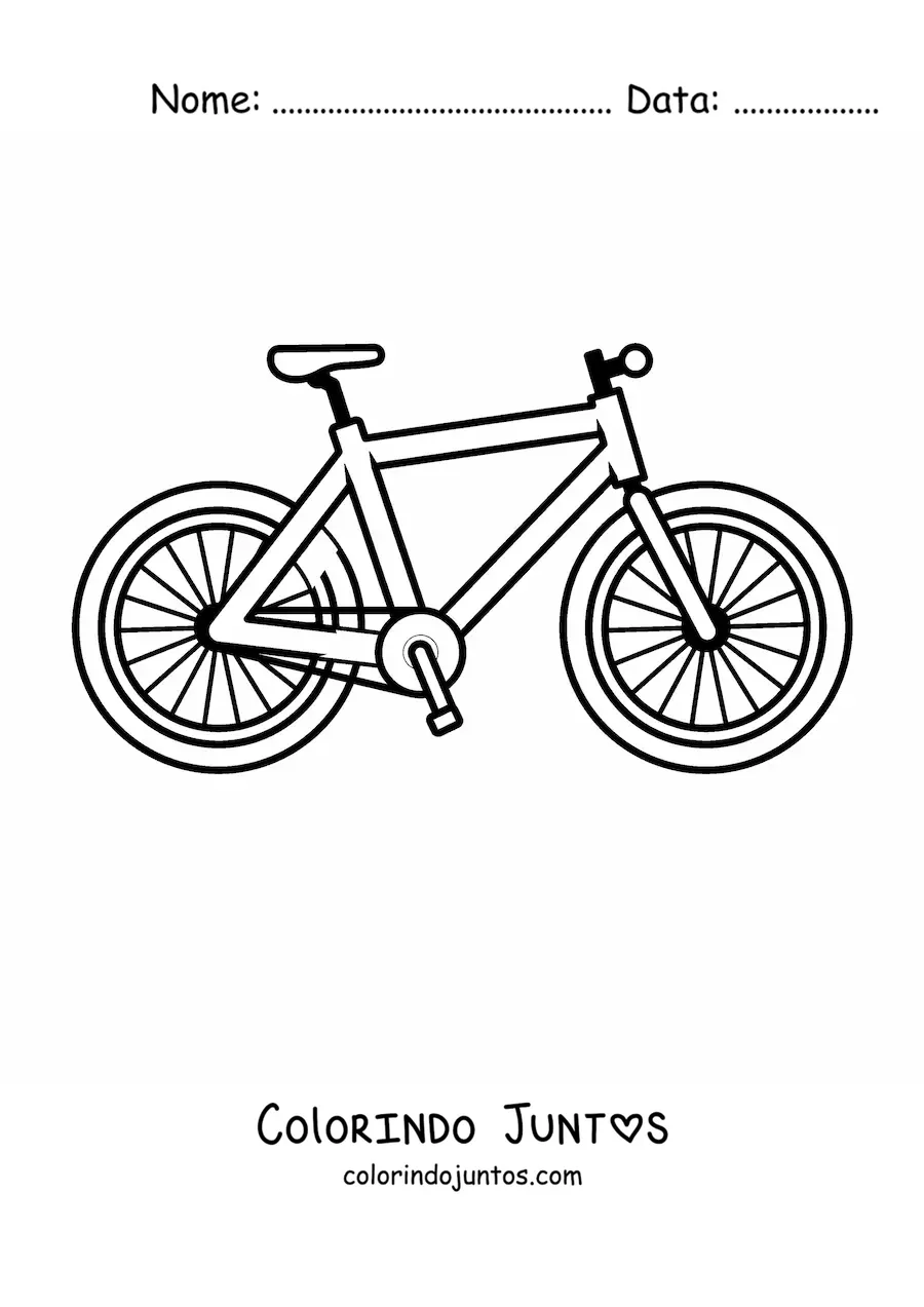 Desenho para colorir de uma bicicleta