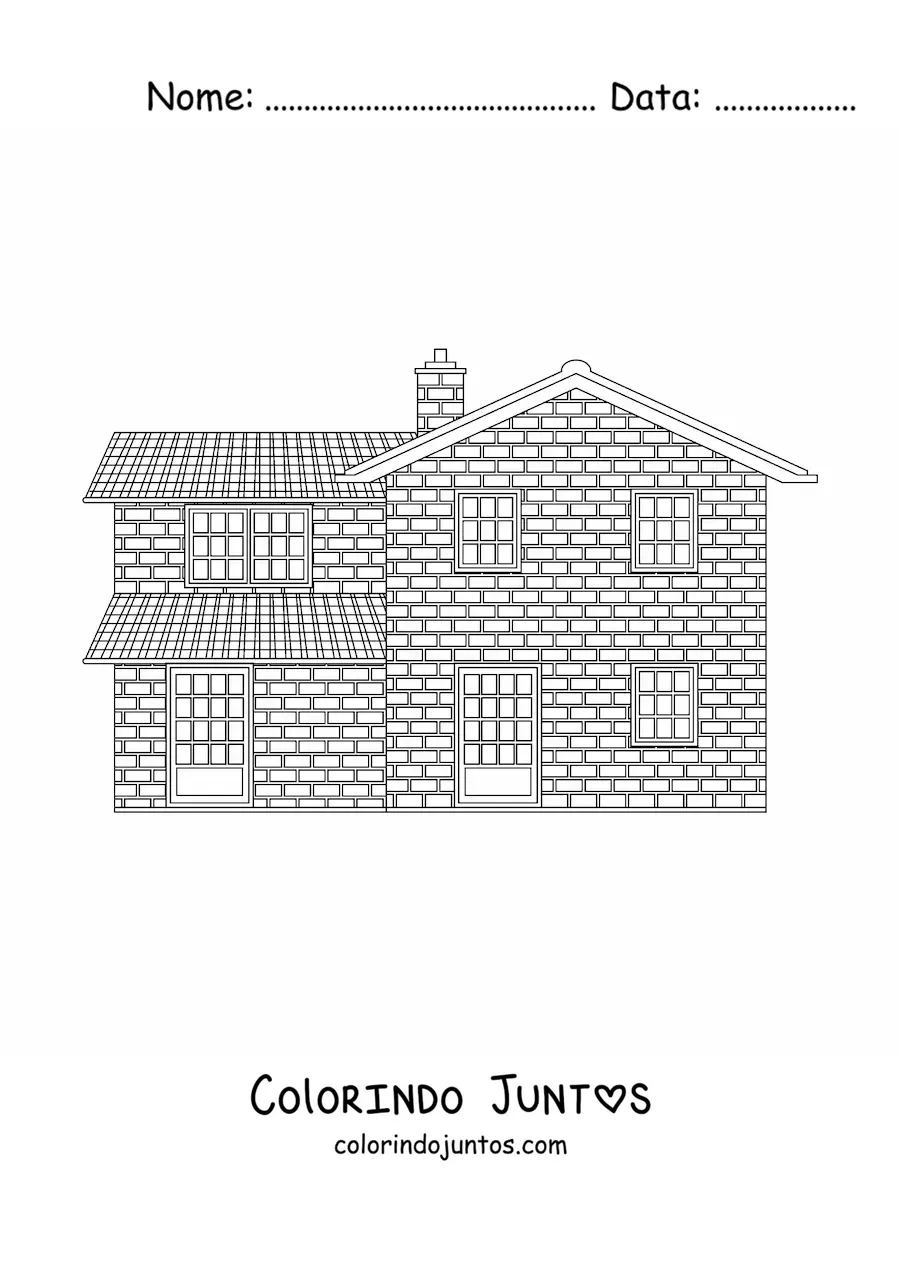 Desenho para colorir de arquitetura inglesa