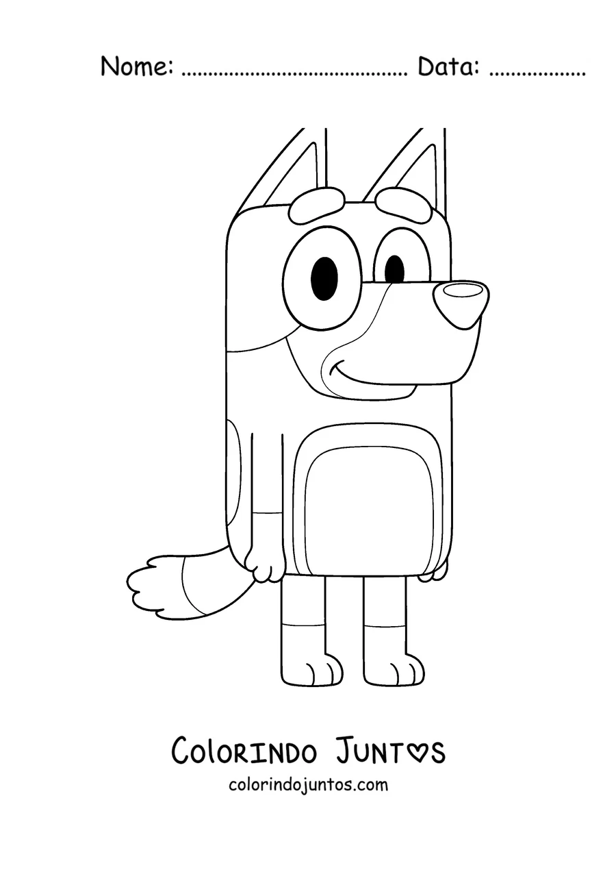 Desenho para colorir do Bandit, o pai da Bluey
