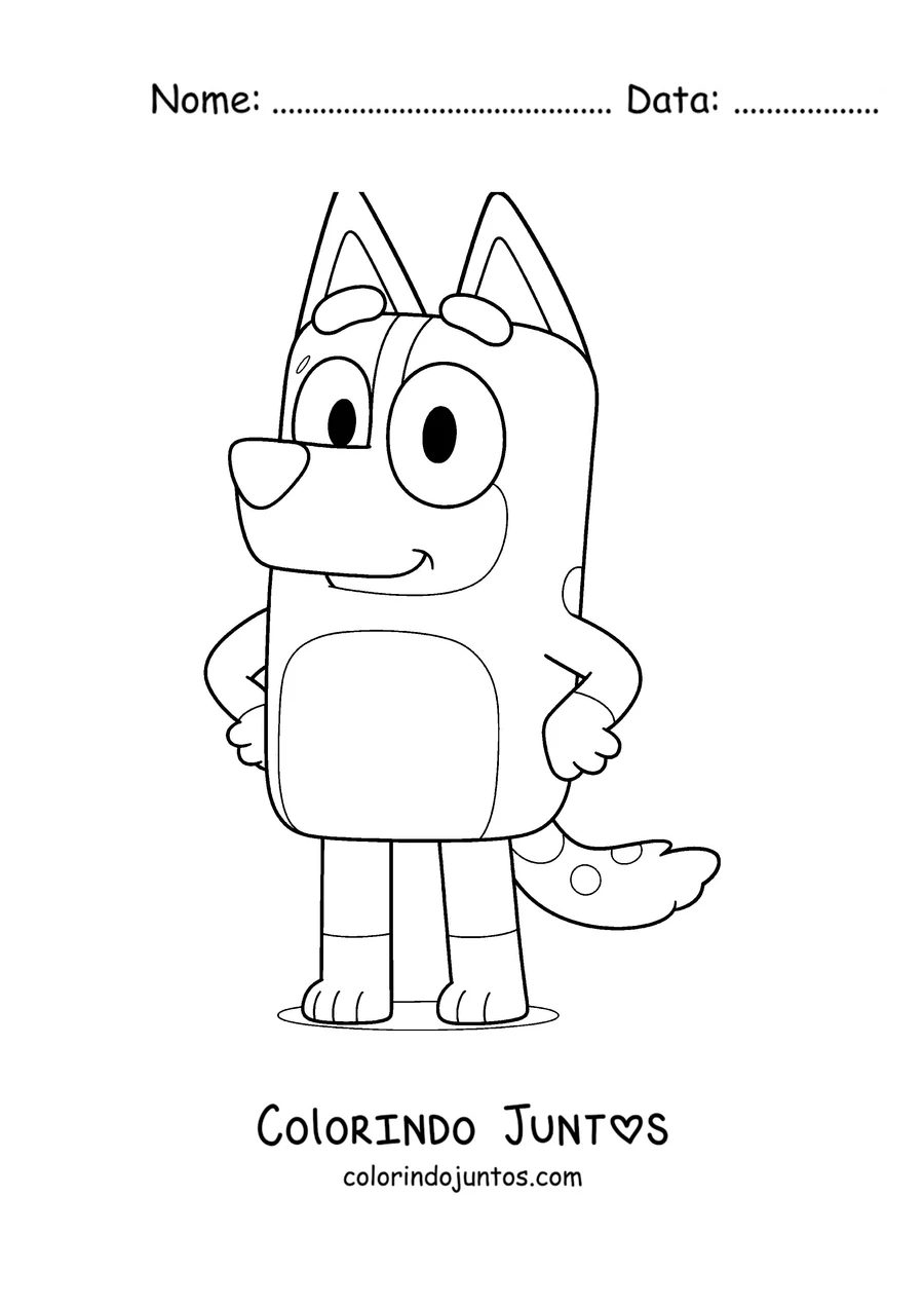 Desenho para colorir da Chilli, a mãe da Bluey