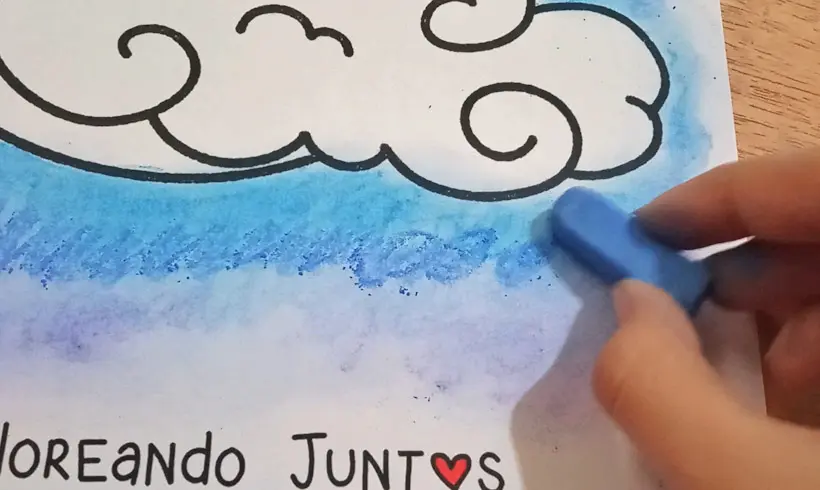 Passo 3 para pintar com algodao