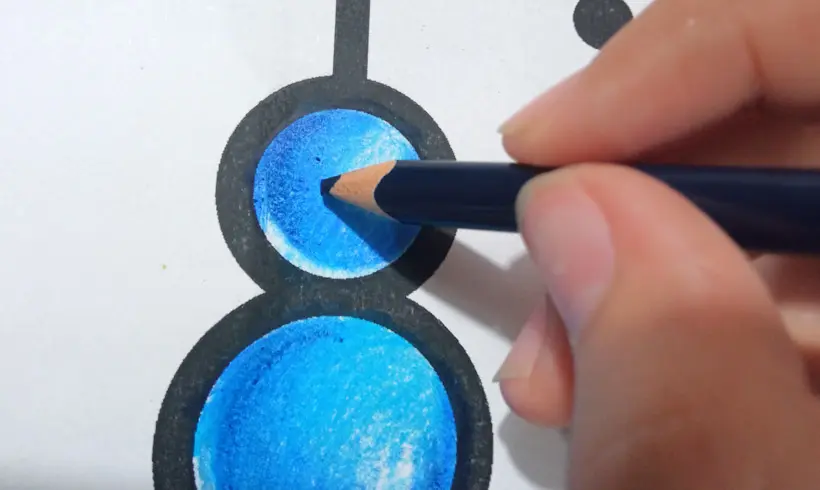 Passo 2 para pintar com a tecnica do apagamento