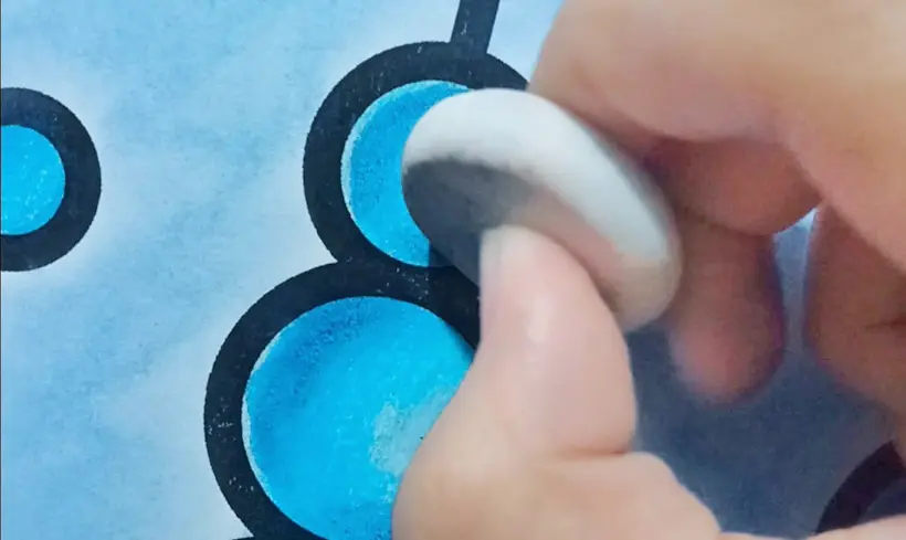 Passo 4 para pintar com a tecnica do apagamento