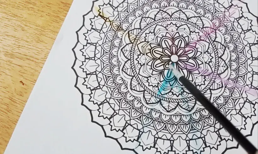 Passo 1 para pintar com Aquarela