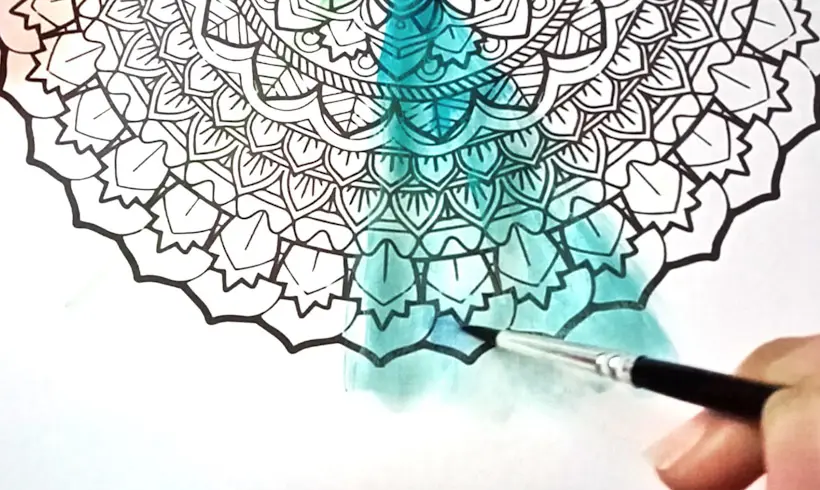 Passo 2 para pintar com Aquarela