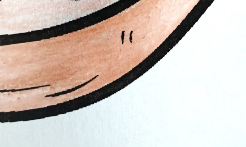 Passo 2 para colorir com a tecnica do brunido