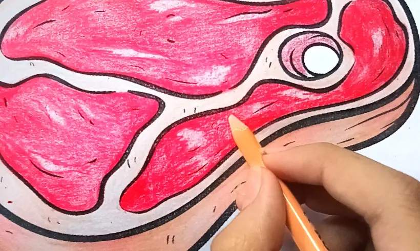 Passo 5 para colorir com a técnica do brunido