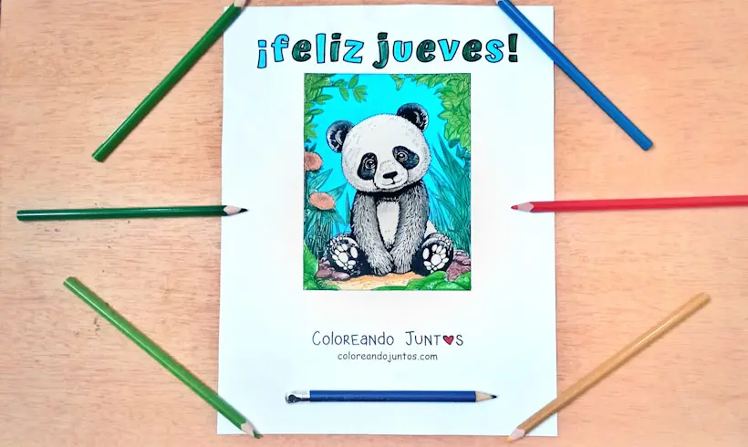 Desenho do dia quinta-feira colorido pela Colorindo Juntos
