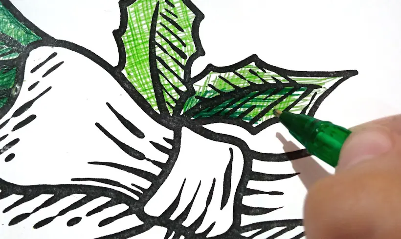 Passo 2 para pintar com Canetas
