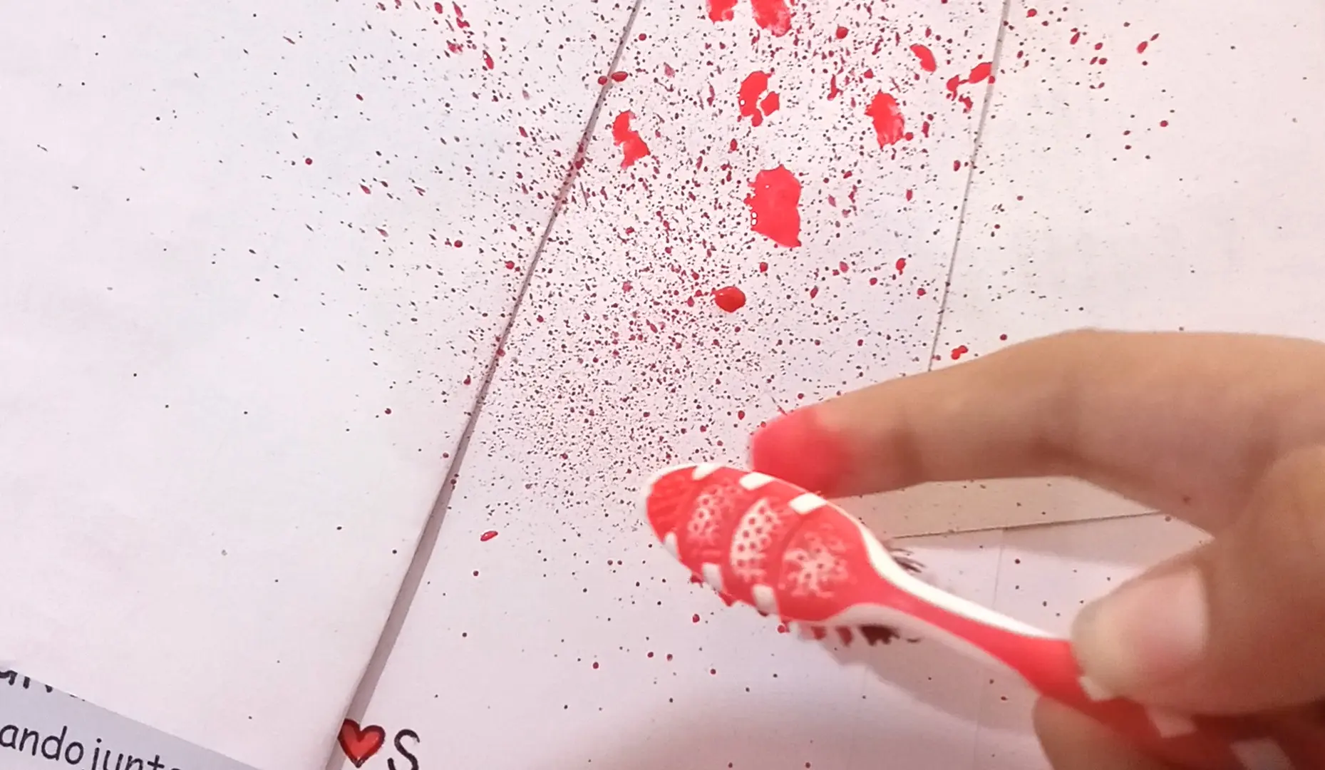 Passo 4 para pintar com escova de dentes