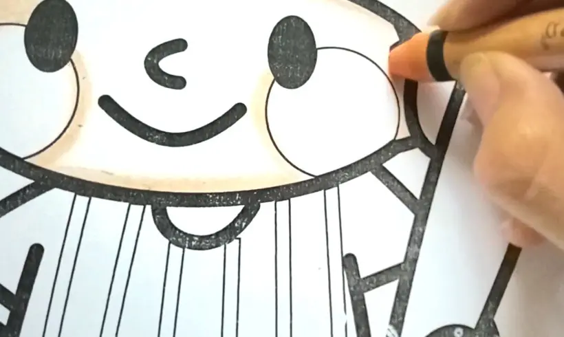 Passo 1 para pintar com Giz de Cera