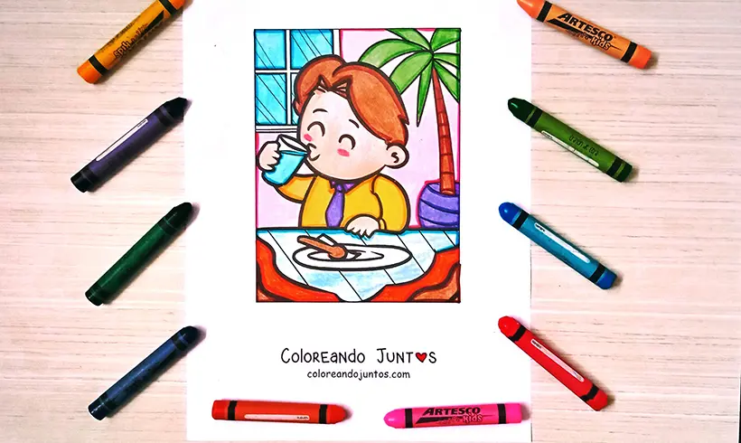 Desenho de homem colorido pela Colorindo Juntos