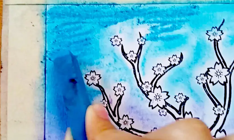 Passo 4 para colorir com Pastéis e Giz