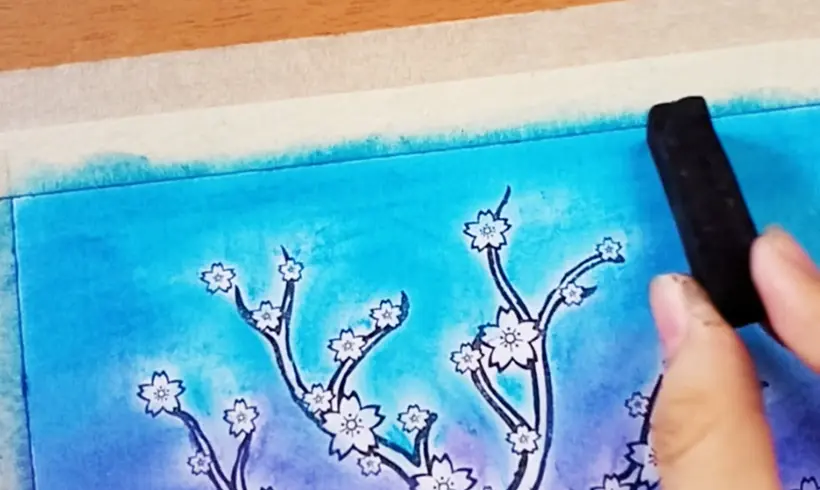 Passo 5 para colorir com Pastéis e Giz