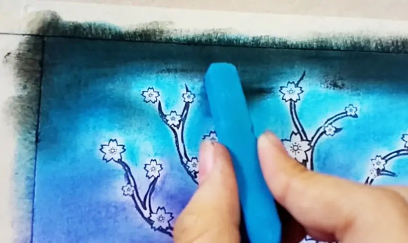 Passo 6 para colorir com Pastéis e Giz