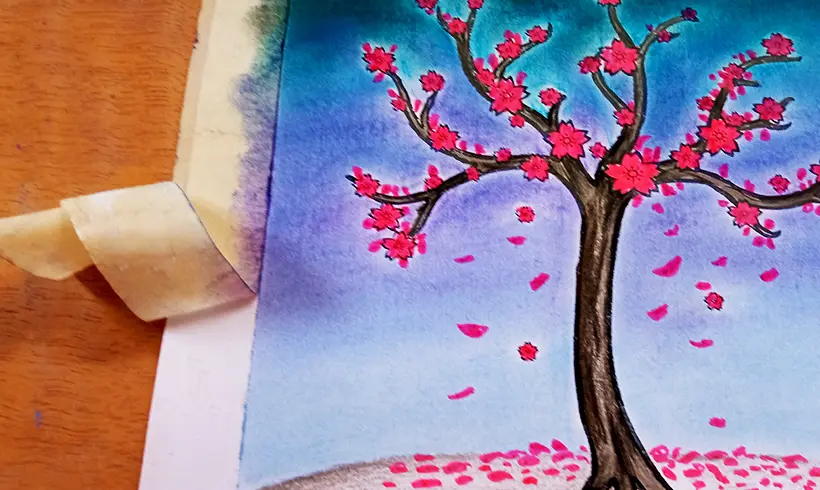 Passo 8 para colorir com Pastéis e Giz