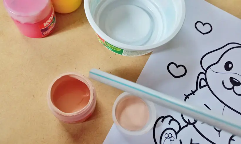 Passo 1 para pintar com os dedos
