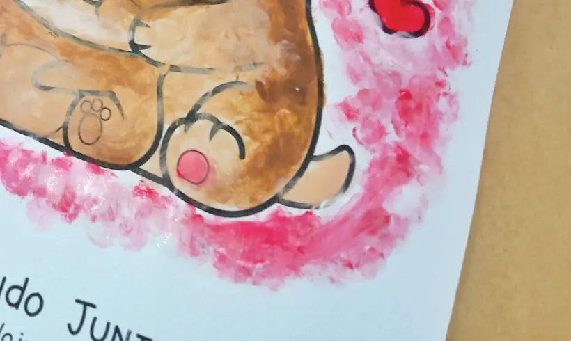 Passo 4 para pintar com os dedos