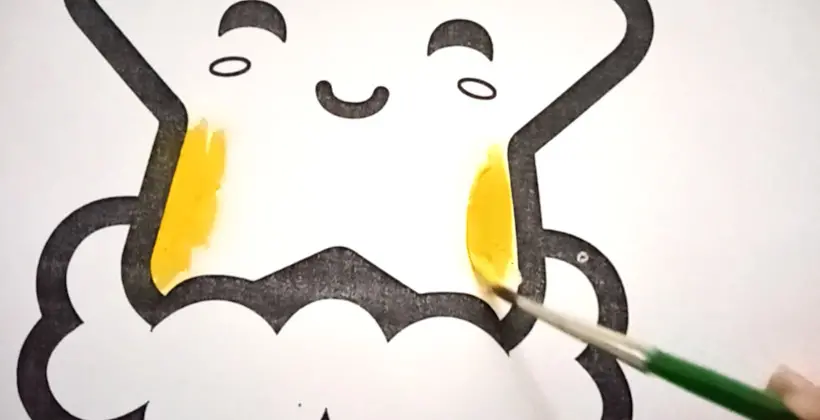 Passo 2 para pintar com Têmperas