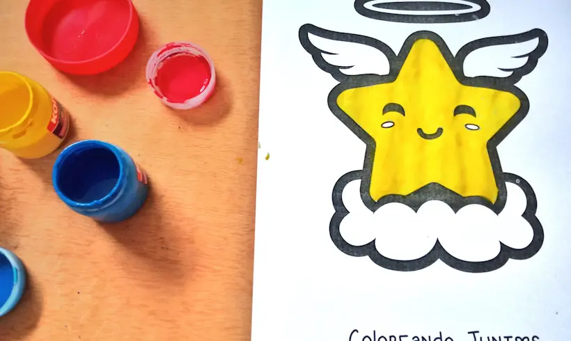Passo 3 para pintar com Têmperas