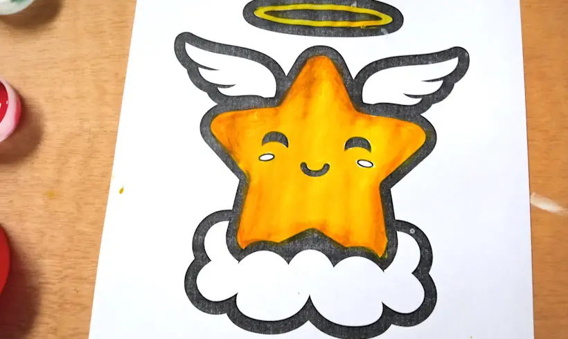 Passo 4 para pintar com Têmperas