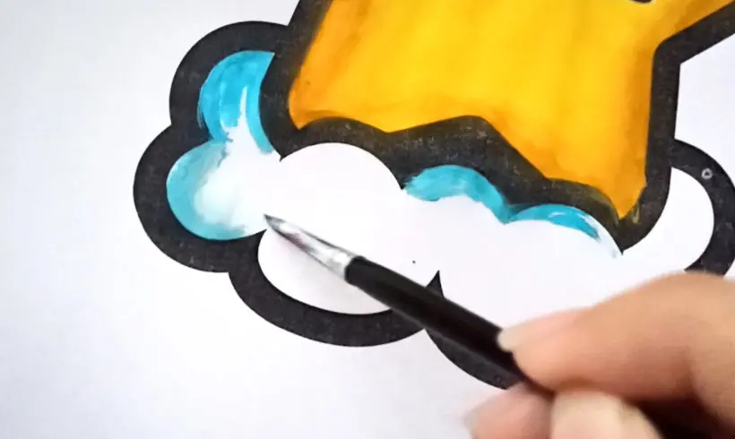 Passo 5 para pintar com Têmperas