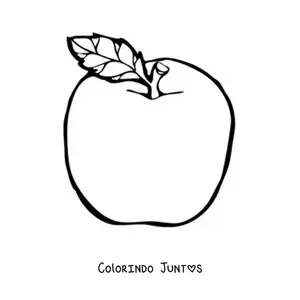 Desenho para colorir de uma maçã