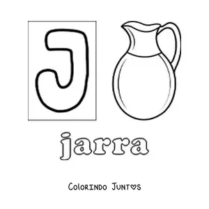 Desenho para colorir de J de jarra