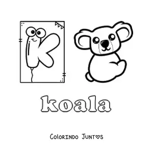 Desenho para colorir de K de coala