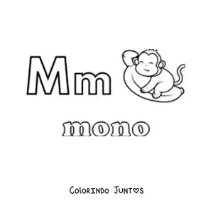 Desenho para colorir de M de macaco