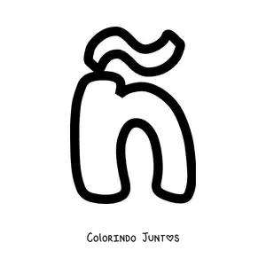 Desenho para colorir de letra ñ minúscula grande