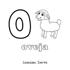 Desenho para colorir de O de ovelha