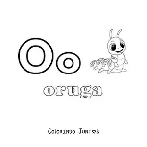 Desenho para colorir de O de lagarta