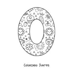 Desenho para colorir da letra O em desenho animado