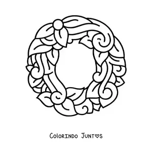 Desenho para colorir da letra O maiúscula decorada