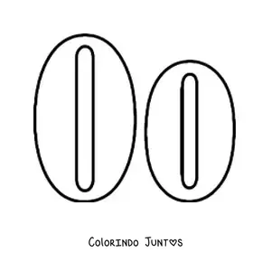 Desenho para colorir da letra O maiúscula e minúscula grande