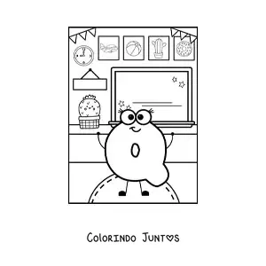 Desenho para colorir da letra Q maiúscula com estrelas e uma lua