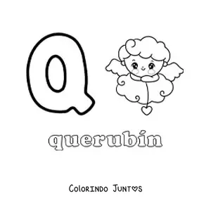 Desenho para colorir de Q de química