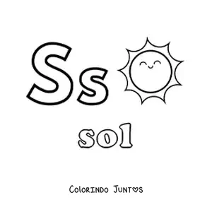 Desenho para colorir de S de sol