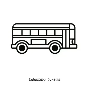 Desenho para colorir de um onibus alongado