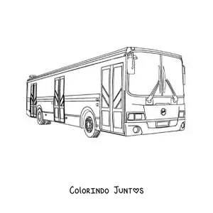 Desenho para colorir de um onibus de passageiros