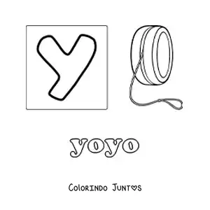 Desenho para colorir do Y de ioiô