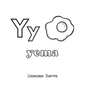 Desenho para colorir do Y de gema