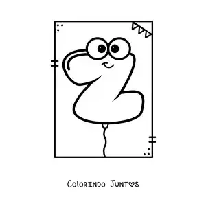 Desenho para colorir da letra Z animada em forma de balão