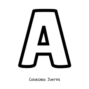 Desenho para colorir da letra A maiúscula