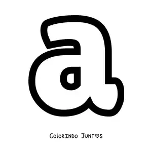 Desenho para colorir da letra A minúscula