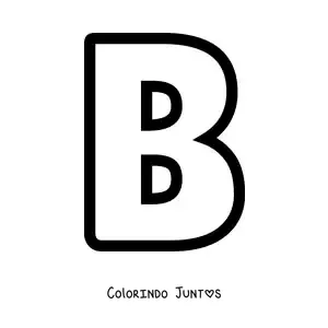 Desenho para colorir da letra B maiúscula